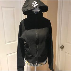 Black LuLu Scuba Hoodie sz10 fits smaller